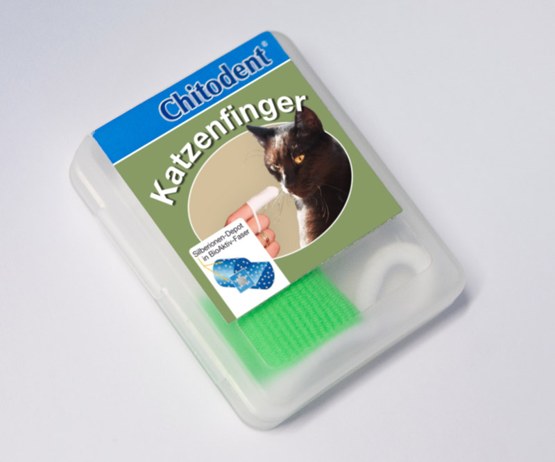 ®Fingerzahnbürste für die Katze aus Mikrofaser ®Fingerzahnbürste für den Hund und die Katze aus Mikrofaser